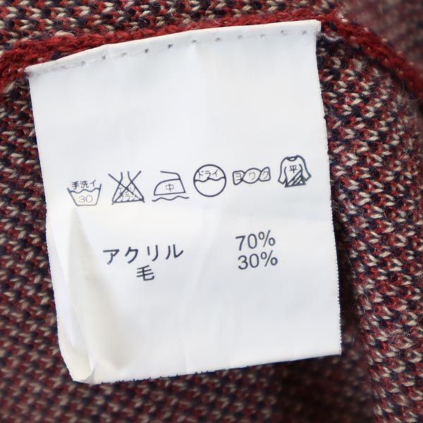 SALTWATER COWBOY ソルトウォーター カウボーイ 長袖 ニットカーディガン XS ボルドー メンズ