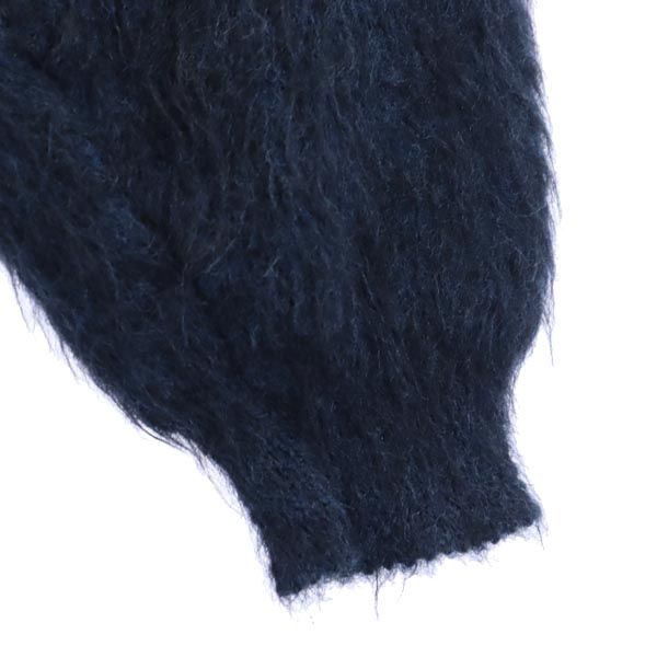 Shag-A-Pac ヴィンテージ アルパカ モヘア混 長袖 ニット L 紺×茶×グレー セーター メンズ