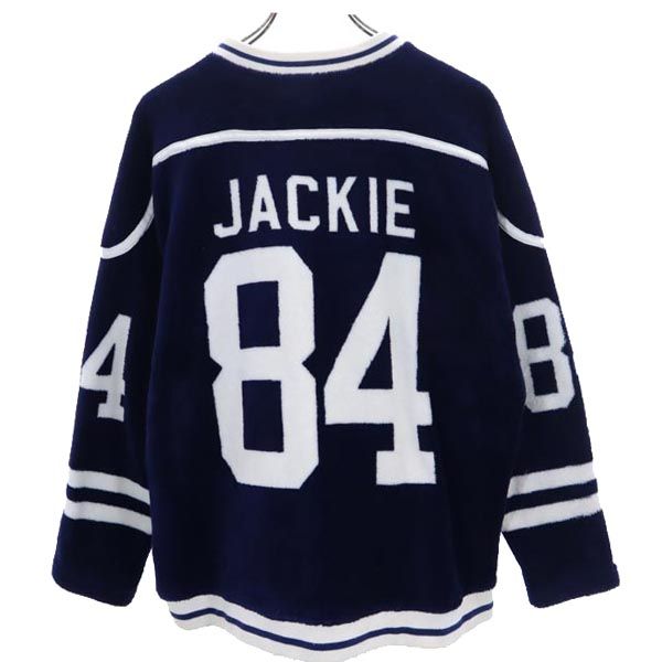 ヒステリックグラマー WHITE WOLVES 長袖 ボア カットソー FREE ネイビー系 HYSTERIC GLAMOUR レディース