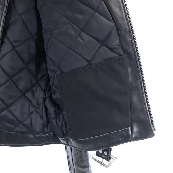 ショット レザー ダブルライダースジャケット 36 ブラック系 schott 裏キルト メンズ