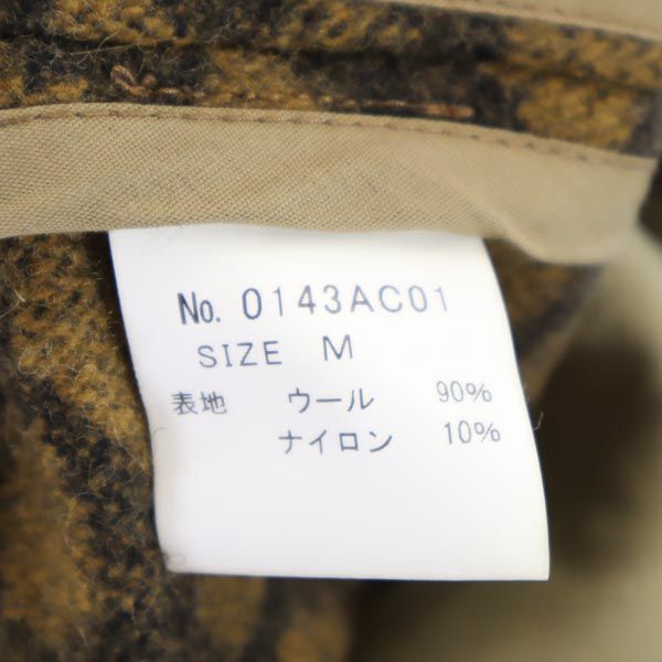 HYSTERIC GLAMOUR ヒステリックグラマー ウールブレンド アニマル柄 ノーカラーコート M 茶系 レディース