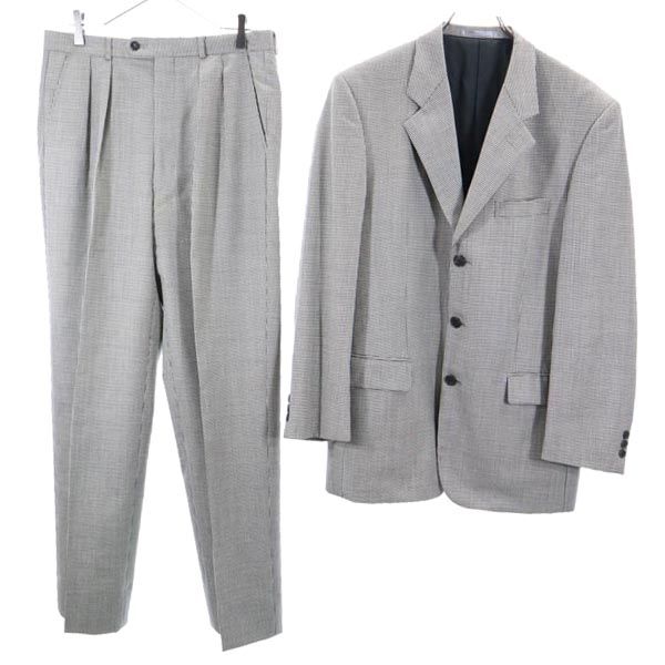 Paul Smith ポールスミス 千鳥格子柄 スーツ 上下 セットアップ L 黒×白 テーラードジャケット メンズ