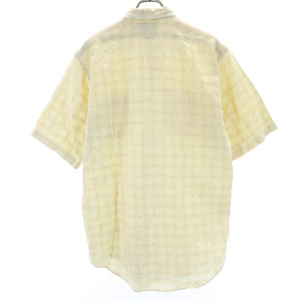 RRL ダブルアールエル 90s 赤3星 初期タグ 総柄 半袖 シャツ M ベージュ系 RALPH LAUREN メンズ