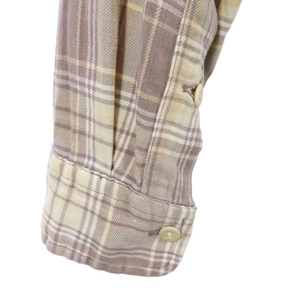 RRL 90s 初期タグ 赤3星 チェック柄 長袖 シャツ S 茶系 ダブルアールエル メンズ