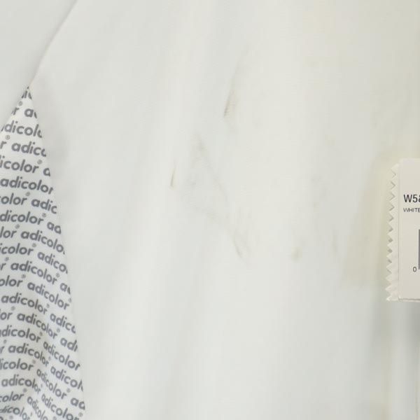 adicolor adidas アディカラー アディダス ロゴ刺繍 ジップジャケット L ホワイト系 裏起毛 プルオーバー トレーナー メンズ