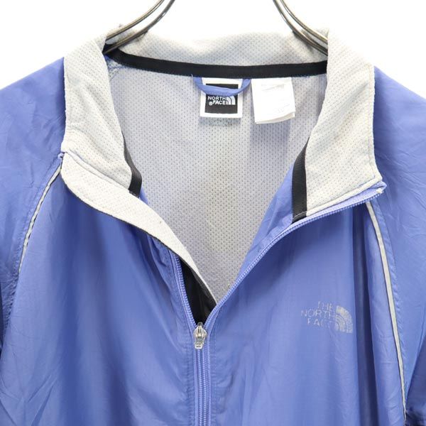 THE NORTH FACE ノースフェイス RN#61661 ロゴプリント ジップジャケット L 水色系 アウトドア メンズ