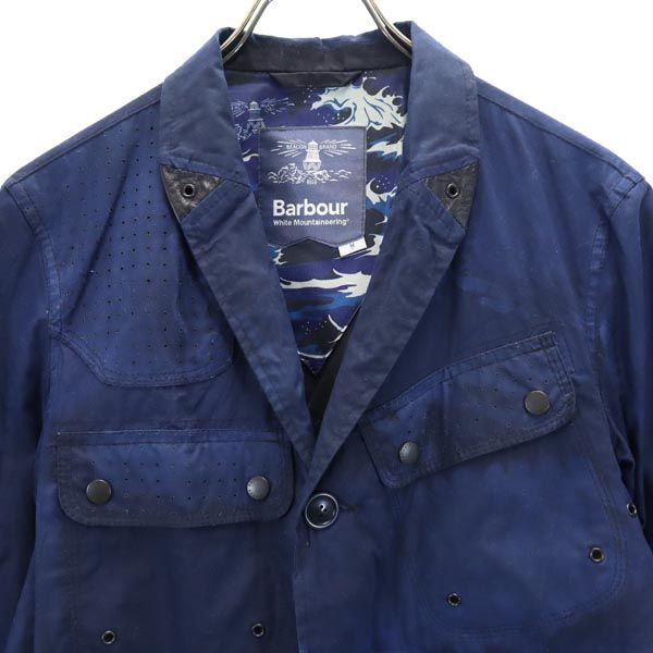 Barbour バブアー 長袖 コットンジャケット M 紺 White Mountaineering ホワイトマウンテニアリング コラボ メンズ