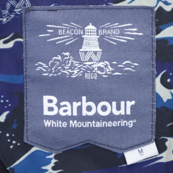 Barbour バブアー 長袖 コットンジャケット M 紺 White Mountaineering ホワイトマウンテニアリング コラボ メンズ