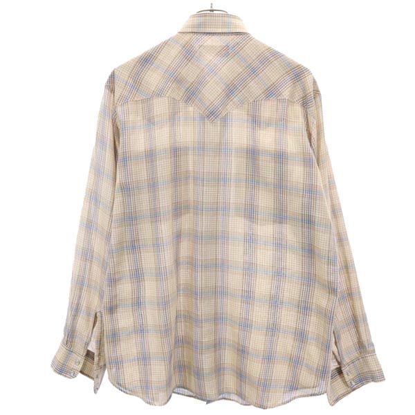 リーバイス 70s BIGE ヴィンテージ チェック 長袖 ウエスタンシャツ ベージュ系 Levi's メンズ
