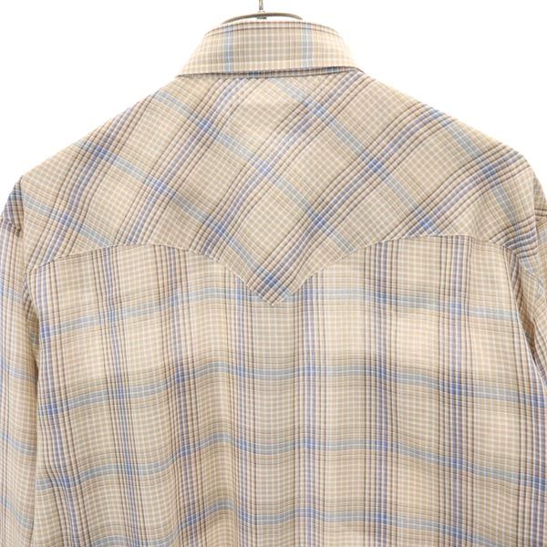 リーバイス 70s BIGE ヴィンテージ チェック 長袖 ウエスタンシャツ ベージュ系 Levi's メンズ