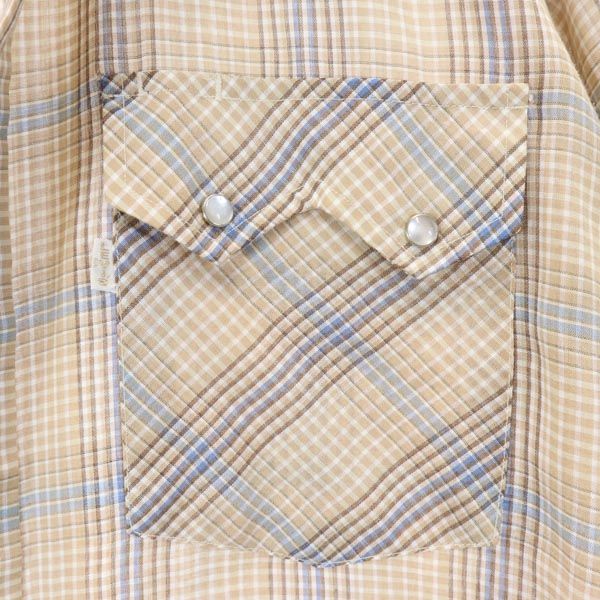 リーバイス 70s BIGE ヴィンテージ チェック 長袖 ウエスタンシャツ ベージュ系 Levi's メンズ