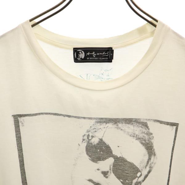 ヒステリックグラマー 両面プリント 半袖 Tシャツ M 白 HYSTERIC GLAMOUR Andy Warhol メンズ