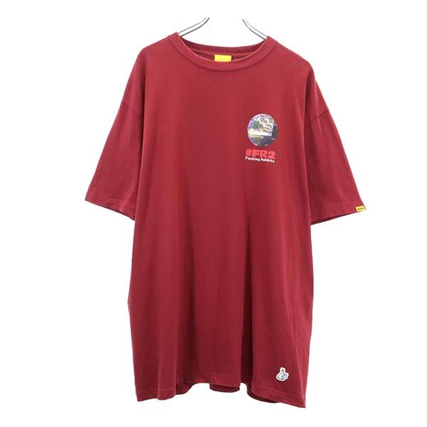 FR2 エフアールツー 両面プリント 半袖 Tシャツ XL えんじ メンズ