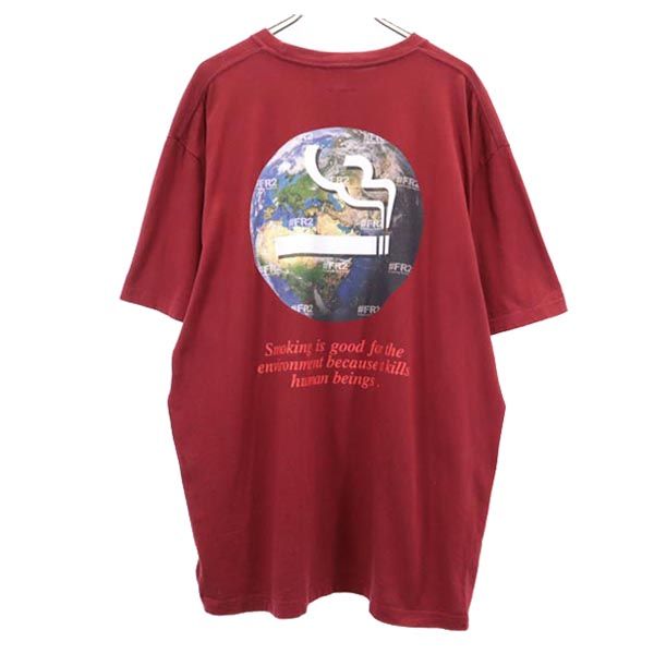 FR2 エフアールツー 両面プリント 半袖 Tシャツ XL えんじ メンズ
