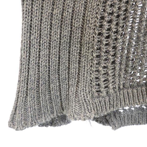 FACTOTUM ファクトタム 日本製 リネンブレンド ノースリーブ メッシュ オーバーサイズ セーター F グレー系 ニット メンズ