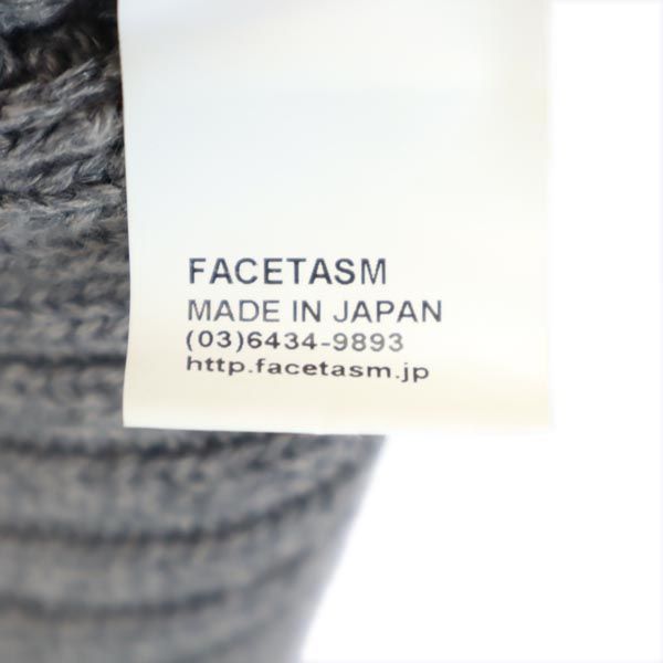 FACTOTUM ファクトタム 日本製 リネンブレンド ノースリーブ メッシュ オーバーサイズ セーター F グレー系 ニット メンズ