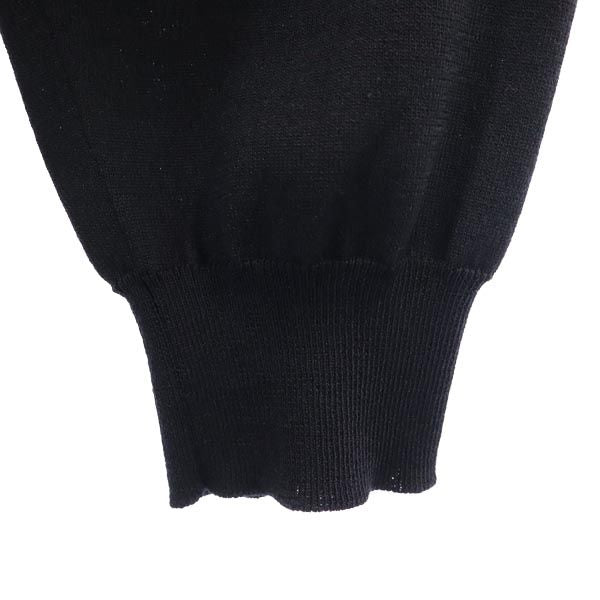 β ベータメン 長袖 ニット ジップパーカー M ブラック×グリーン メンズ