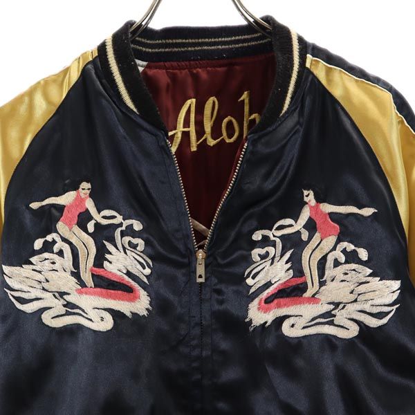 テーラー東洋 TT10827 T品番 東洋エンタープライズ リバーシブル スカジャン M 黒×金 東洋エンタープライズ メンズ