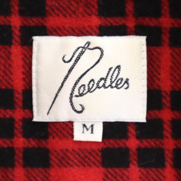 Needles ニードルズ 日本製 チェック柄 長袖 ネルシャツ M 赤×黒 メンズ