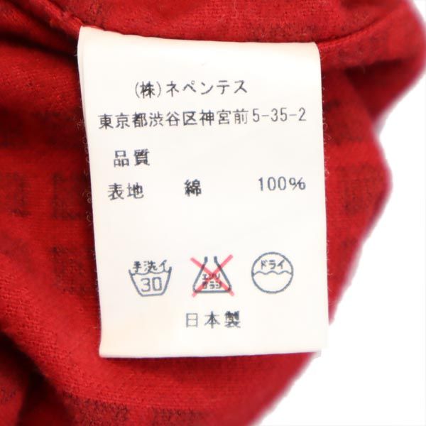 Needles ニードルズ 日本製 チェック柄 長袖 ネルシャツ M 赤×黒 メンズ