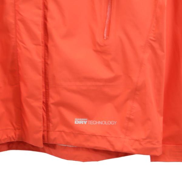 Mammut マムート アウトドア ナイロンジャケット M オレンジ系 収納ポーチ付き レディース