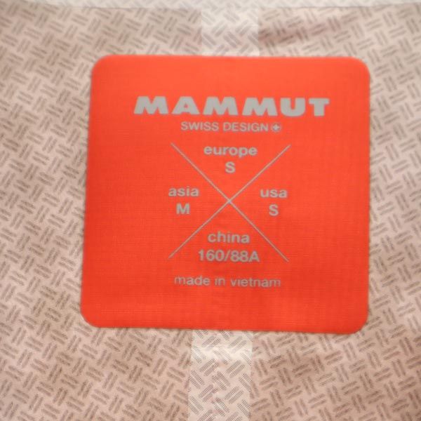 Mammut マムート アウトドア ナイロンジャケット M オレンジ系 収納ポーチ付き レディース