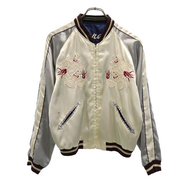 東洋エンタープライズ テーラー東洋 リバーシブル スカジャン M 紺×茶 TT10841 スカル メンズ