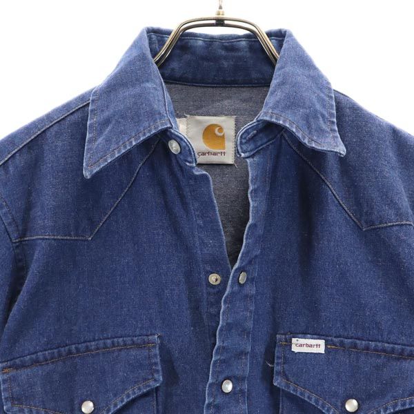 Carhartt カーハート 80s ヴィンテージ 長袖 デニム ウエスタンシャツ 14 1/2 メンズ