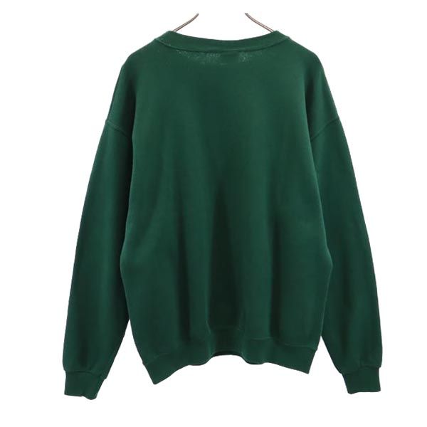 GARMENT GRAPHICS ガーメントグラフィックス 90s USA製 長袖 スウェット トレーナー L グリーン系 裏起毛 メンズ