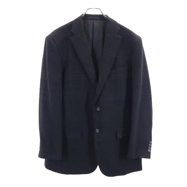 BURBERRY バーバリー 三陽商会 日本製 ウール チェック柄 テーラードジャケット 98-88-175 AB6 ブラック メンズ