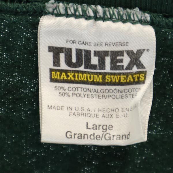 TULTEX タルテックス 90s オールド USA製 ワーナーブラザーズ ルーニーテューンズ ルーニーテューンズ 長袖 トレーナー L グリーン スウェット メンズ