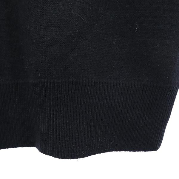 INDIAN MOTORCYCLE インディアンモトサイクル ウールブレンド 長袖 ニット 38 ブラック系 セーター メンズ