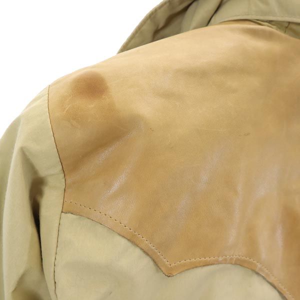 RockyMountain ロッキーマウンテン レザー切替えデザイン ゴアテックス レザー切替 ダウンジャケット 8/32 ベージュ メンズ