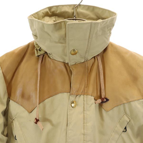 RockyMountain ロッキーマウンテン レザー切替えデザイン ゴアテックス レザー切替 ダウンジャケット 8/32 ベージュ メンズ
