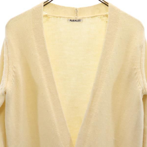 AURALEE オーラリー 日本製 ロング カーディガン 1 アイボリー系 メンズ