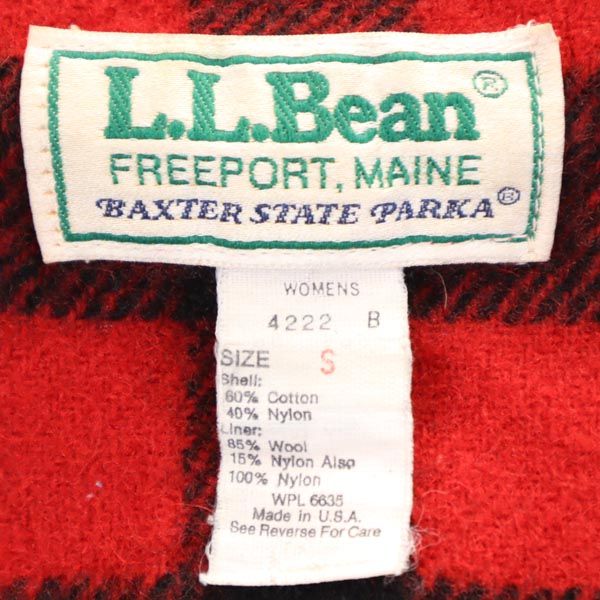 L.L.Bean エルエルビーン 80s USA製 ヴィンテージ マウンテンパーカー S レッド アウトドア メンズ