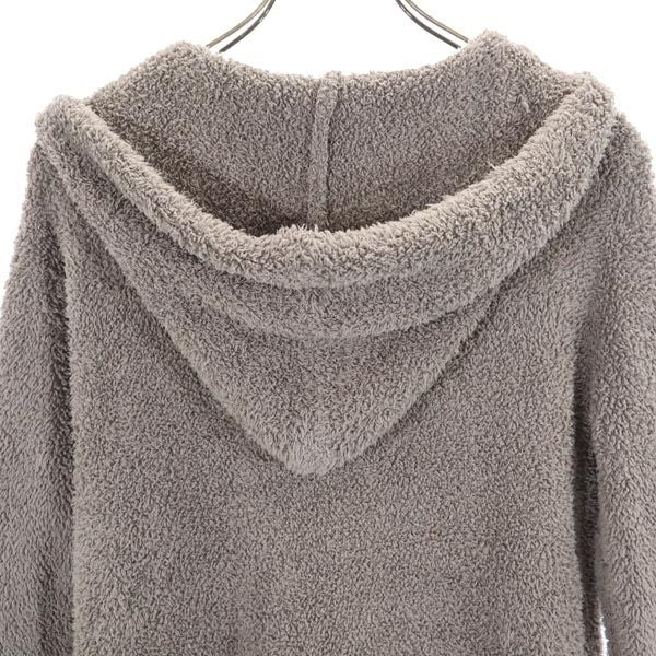 ベアフットドリーム バイロンハーマン 長袖 ふわモコ パイル ジップパーカー M グレー系 BAREFOOT DREAMS by Ron Herman ロゴ メンズ