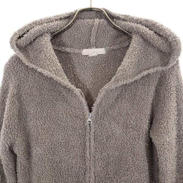 ベアフットドリーム バイロンハーマン 長袖 ふわモコ パイル ジップパーカー M グレー系 BAREFOOT DREAMS by Ron Herman ロゴ メンズ