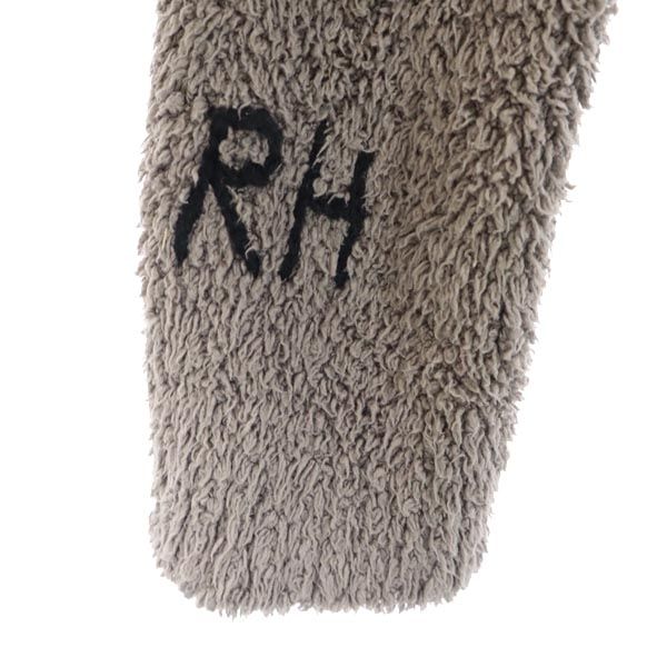 ベアフットドリーム バイロンハーマン 長袖 ふわモコ パイル ジップパーカー M グレー系 BAREFOOT DREAMS by Ron Herman ロゴ メンズ