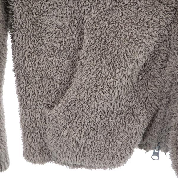 ベアフットドリーム バイロンハーマン 長袖 ふわモコ パイル ジップパーカー M グレー系 BAREFOOT DREAMS by Ron Herman ロゴ メンズ