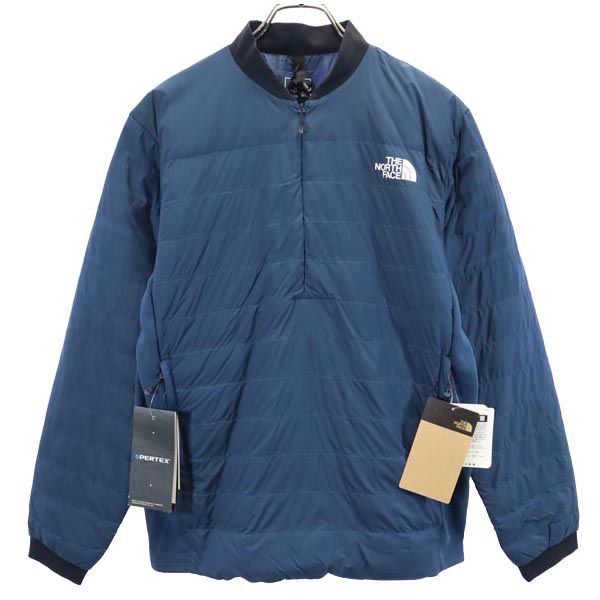 未使用 THE NORTH FACE ノースフェイス ND92101 ハーフジップ 50/50ダウンプル ダウンジャケット M ブルー系 プルオーバー 収納袋 コンパクトダウン メンズ