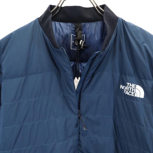 未使用 THE NORTH FACE ノースフェイス ND92101 ハーフジップ 50/50ダウンプル ダウンジャケット M ブルー系 プルオーバー 収納袋 コンパクトダウン メンズ