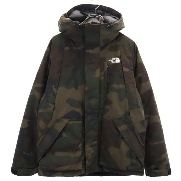 THE NORTH FACE ノースフェイス ND91644 カモフラ 長袖 ノベルティ エレバス ダウンジャケット M カーキ系 ロゴ アウトドア Novelty Elebus メンズ
