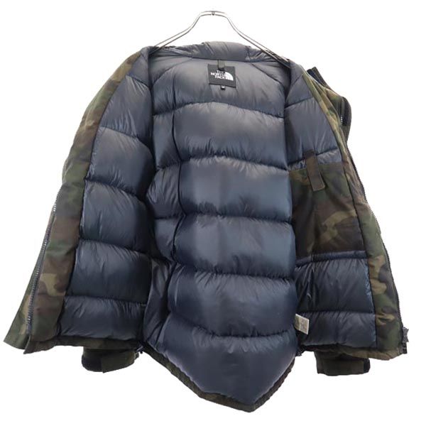 THE NORTH FACE ノースフェイス ND91644 カモフラ 長袖 ノベルティ エレバス ダウンジャケット M カーキ系 ロゴ アウトドア Novelty Elebus メンズ