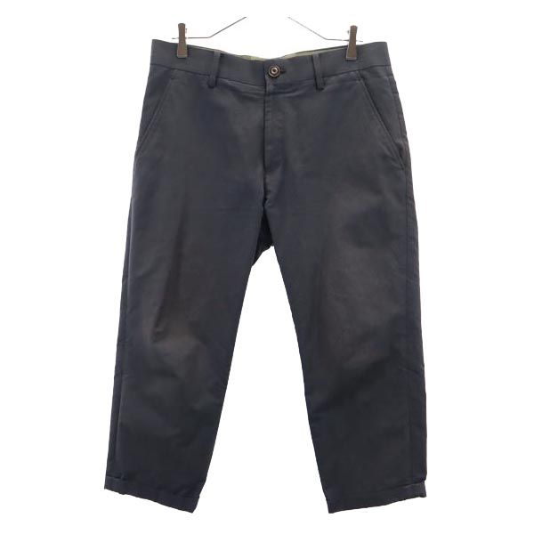 Sasquatchfabrix. サスクワッチファブリックス リネンブレンド クロップド丈 スーツ 上下 セットアップ 上M/下L ネイビー メンズ