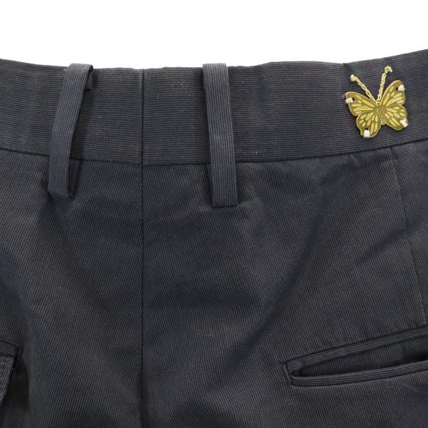 Sasquatchfabrix. サスクワッチファブリックス リネンブレンド クロップド丈 スーツ 上下 セットアップ 上M/下L ネイビー メンズ