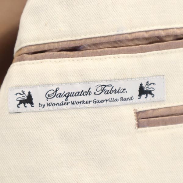 Sasquatchfabrix. サスクワッチファブリックス リネンブレンド クロップド丈 スーツ 上下 セットアップ 上M/下L ネイビー メンズ