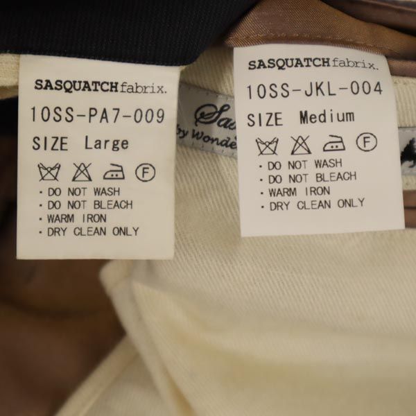 Sasquatchfabrix. サスクワッチファブリックス リネンブレンド クロップド丈 スーツ 上下 セットアップ 上M/下L ネイビー メンズ