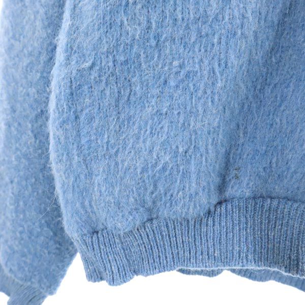 Sears シアーズ 60s 70s モヘア 長袖 Vネック ニット L ブルー系 セーター メンズ