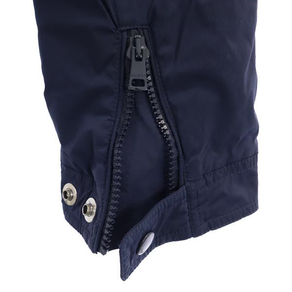 グッチ イタリア製 長袖 中綿ジャケット 46 ネイビー系 GUCCI メンズ